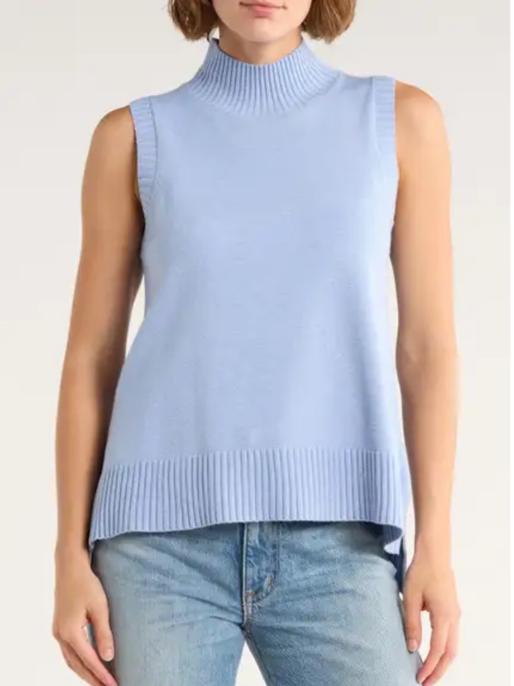 French Connection Babysoft Hilo Sleeveless Mock Neck Sweater
